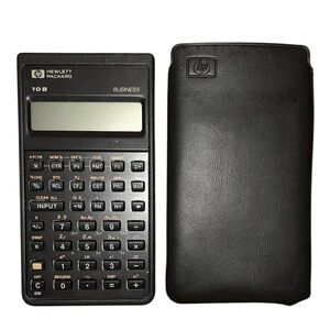 HP‎ 10B Business Calculator with case. Vintage early 90s.